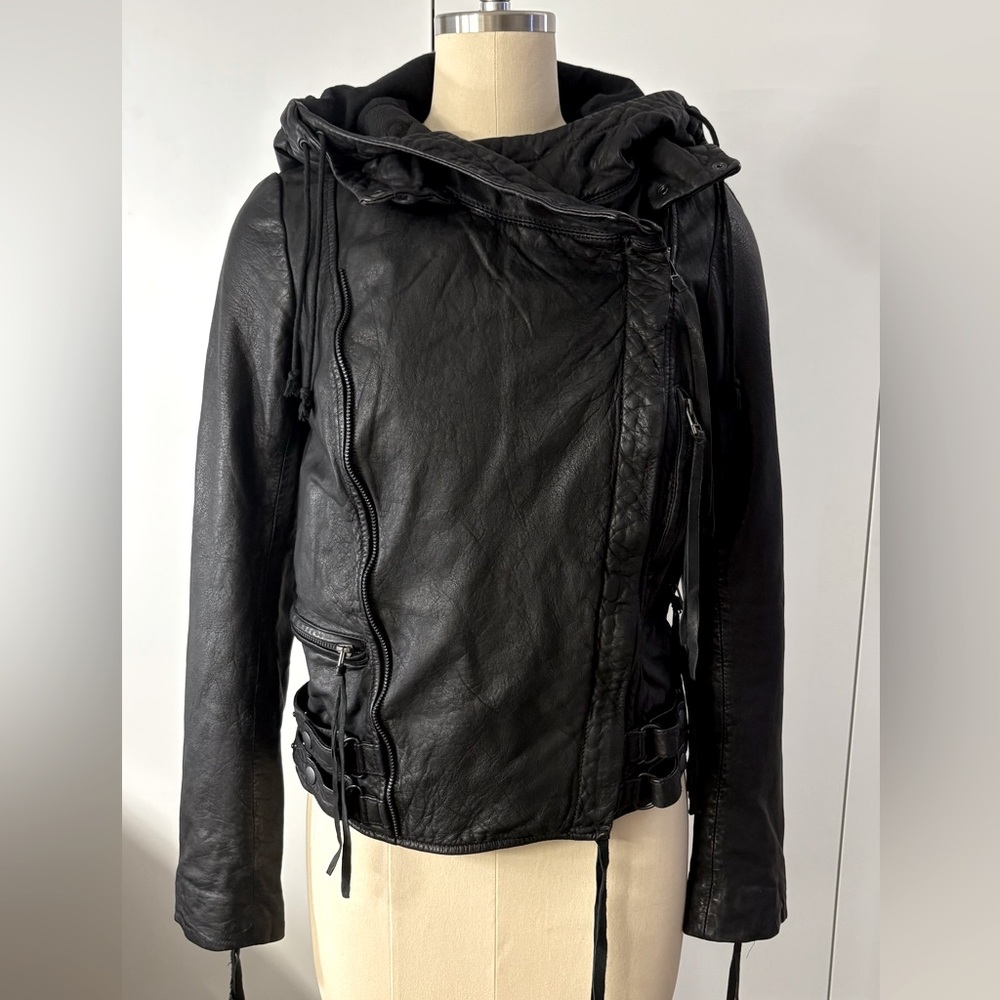 All Saints Asquith Leather Jacket US 6 / UK 10